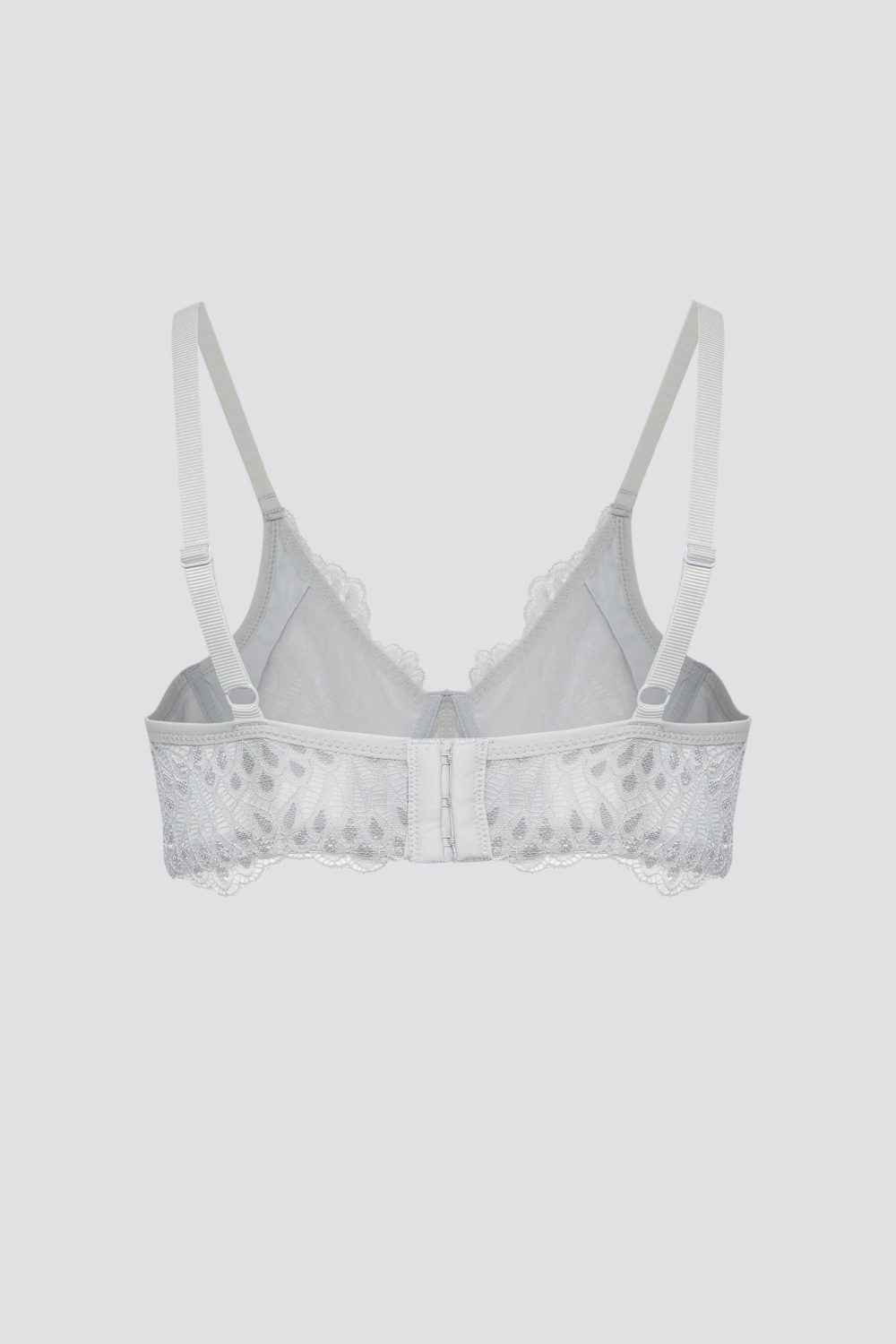 Produktbild Rückansicht Comazo Spitzen-BH ohne Bügel Farbe Silber