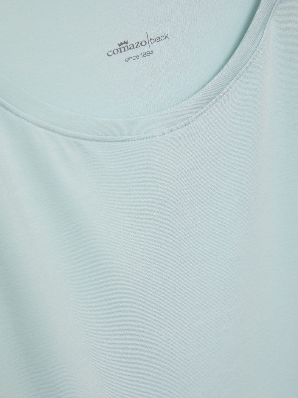 Detailbild Comazo Damen Schlafshirt aus Micromodal Farbe Waterblue