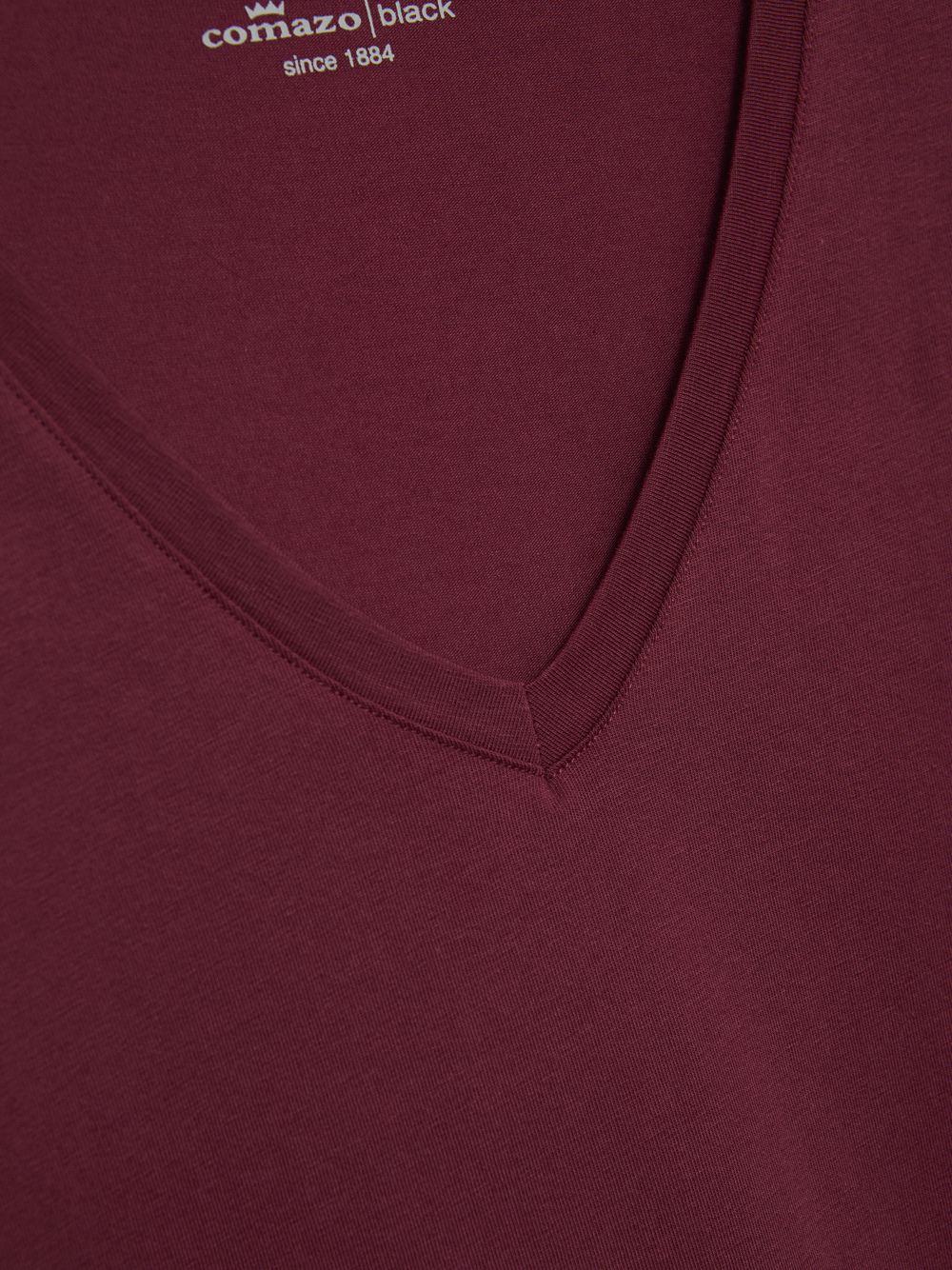 Detail image Comazo men's basic short-sleeve shirt color merlot