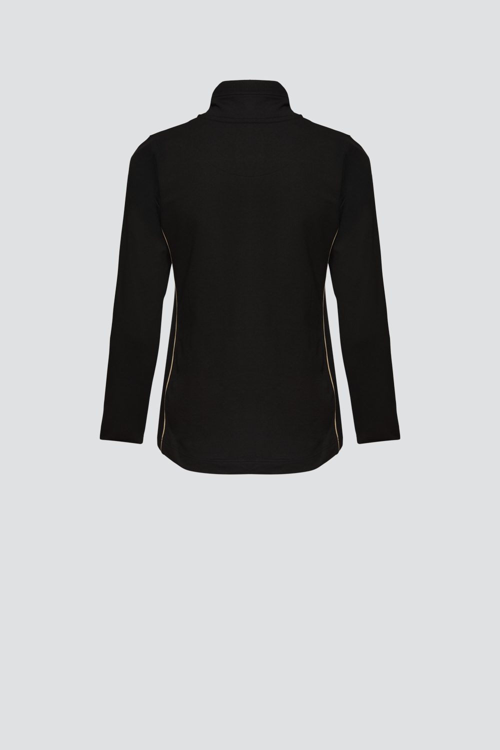 Produktbild Rückansicht Comazo Damen Jacke mit Stehkragen Farbe Schwarz-Sand