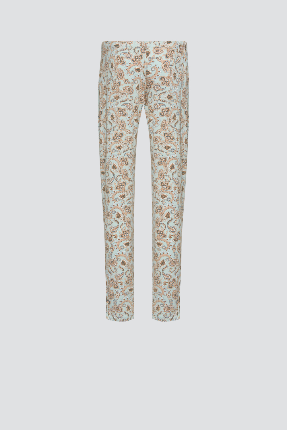 Produktbild Rückansicht Comazo Damen Schlafhose aus Micromodal Farbe Water Blue Print