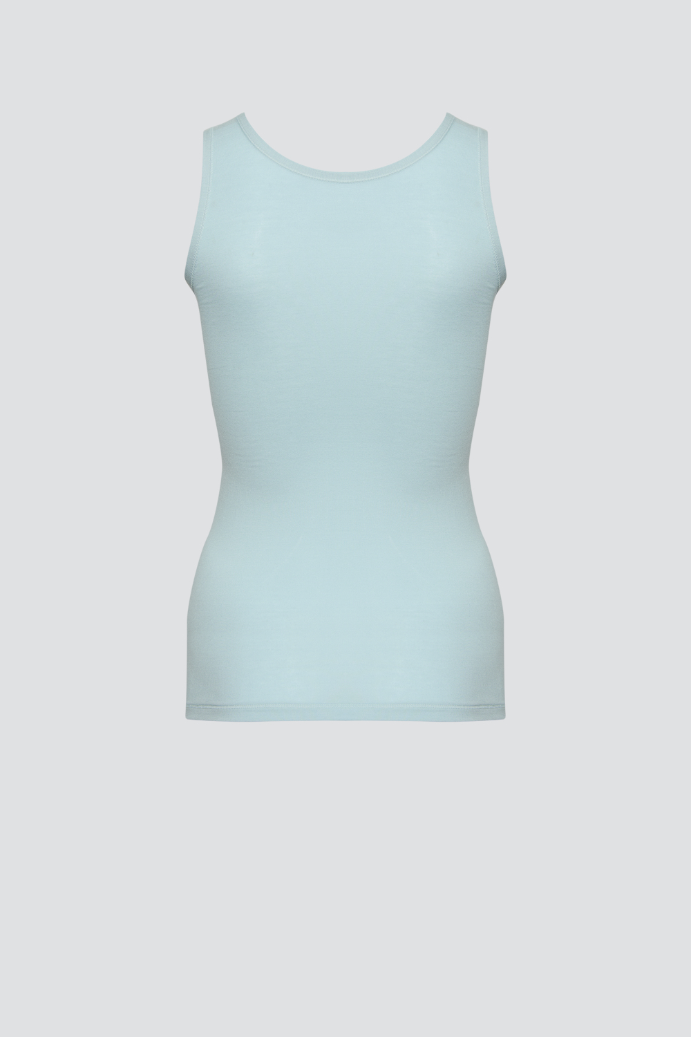 Product image back view of Comazo women's tank top with spaghetti straps in the color Skyline made from MicroModal®.