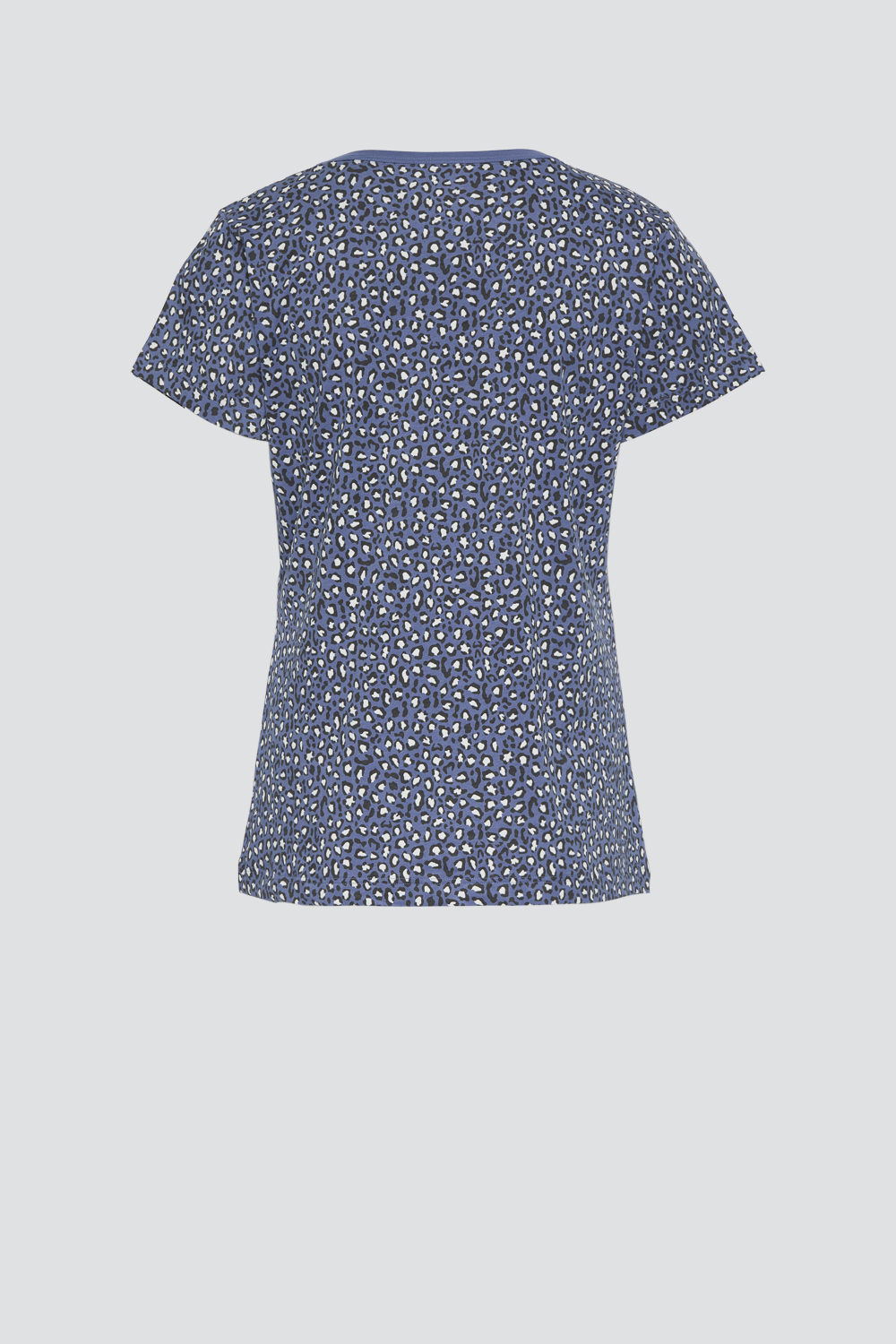 Product image back view Comazo women’s short-sleeve shirt with pattern, color jeans leo