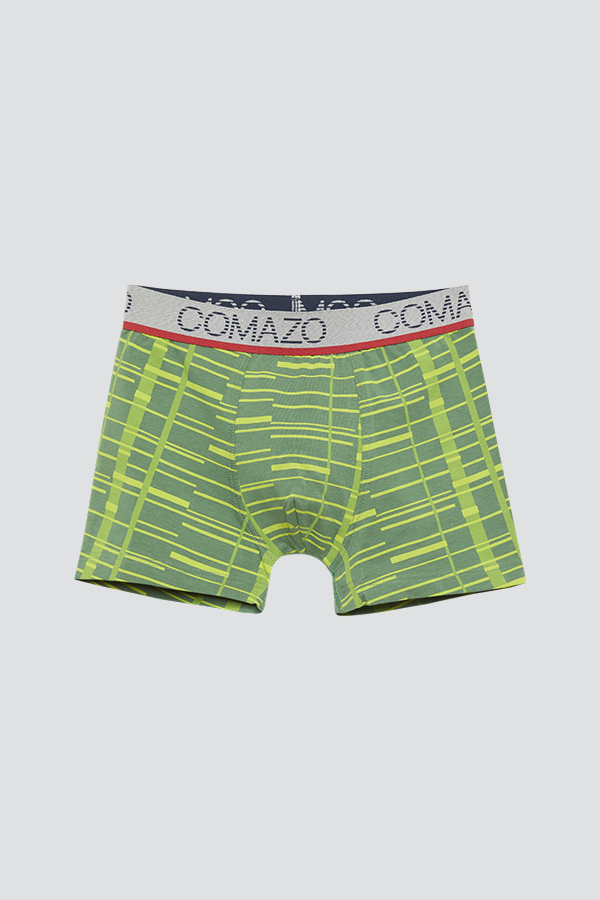 Product image front view of trunks by Comazo in the color lime.
