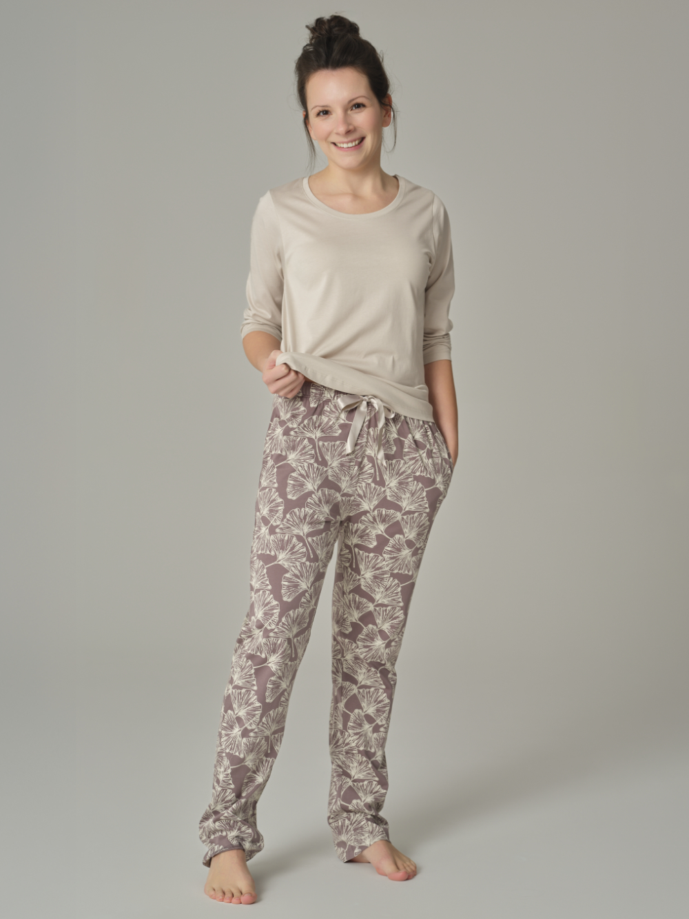 Schlafhose aus merzerisierter Baumwolle