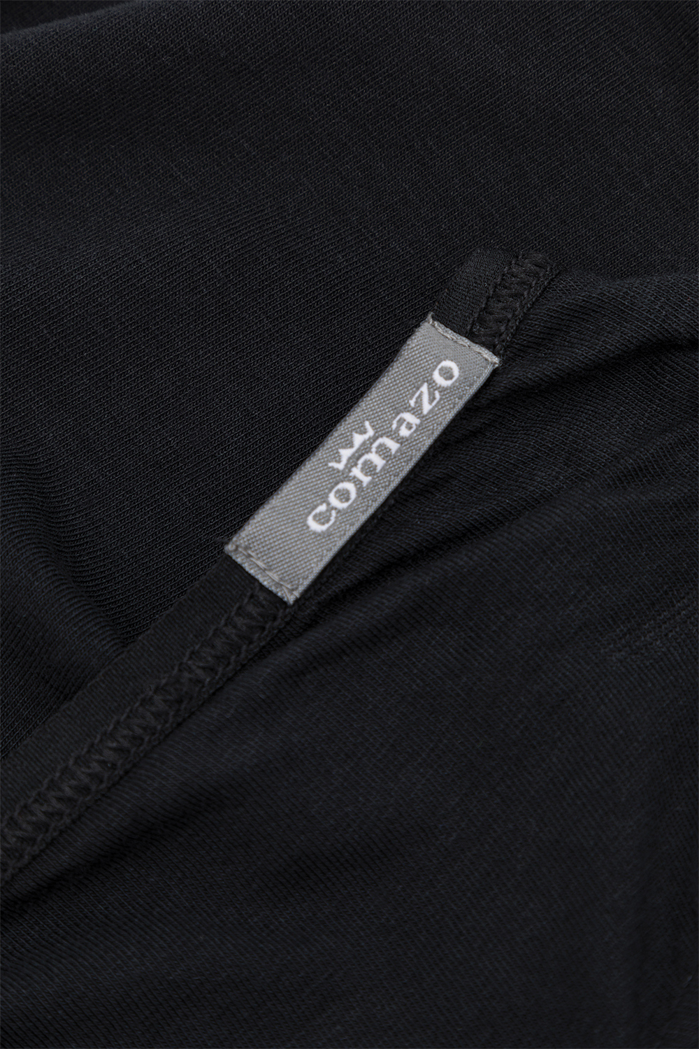 Detail image of hip brief by Comazo in the color black.