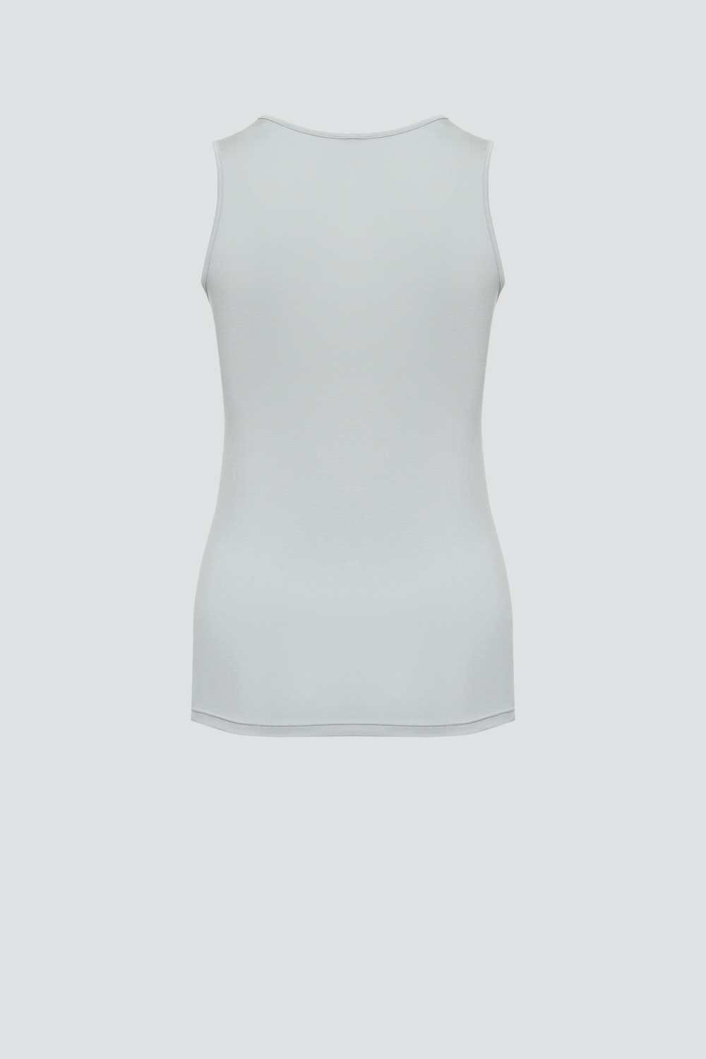 Produktbild Rückansicht Comazo Damen Unterhemd Farbe Grau aus Modal mit Spitze