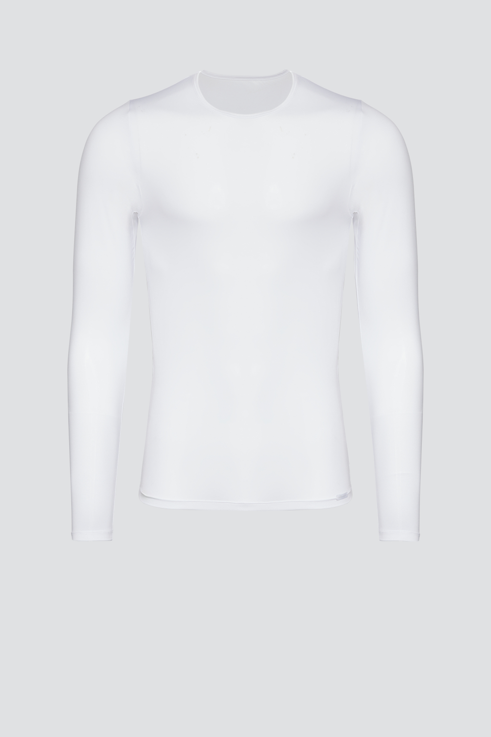 Produktbild Vorderansicht Shirt langarm von Comazo in der Farbe Weiß mit BeSoCool Technologie