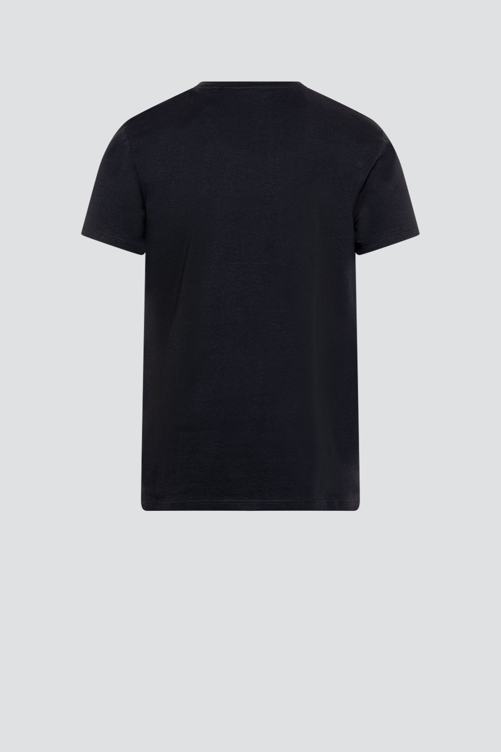 Produktbild Rückansicht Basic Shirt kurzarm Rundhals von Comazo in der Farbe Nachtblau aus 100% Baumwolle