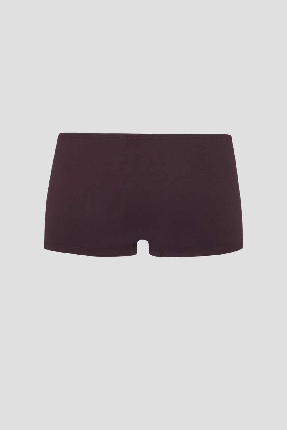 Product image, back view: Fairtrade panty from Comazo in burgundy, made from 100% cotton in fine-rib quality.