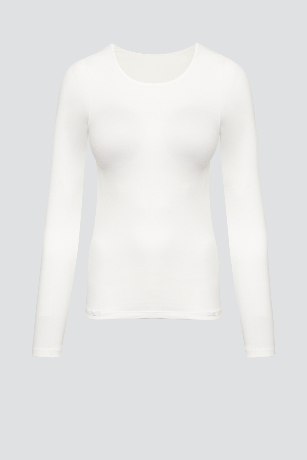 Produktbild Vorderansicht Comazo Damen Shirt langarm Farbe Weiß