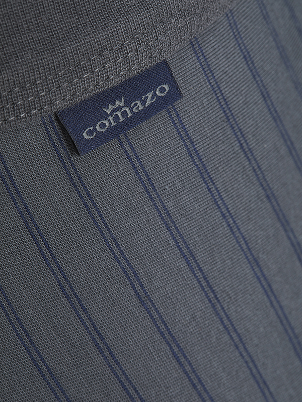 Detailbild Comazo Herren Trunks Farbe Granit mit Streifen aus Baumwolle
