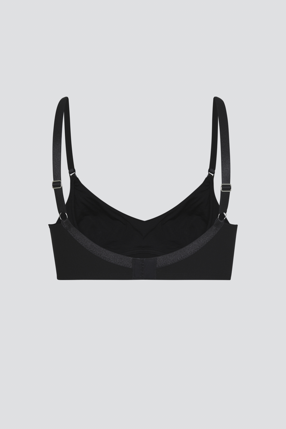 Produktbild Rückansicht Fairtrade Still-BH von Comazo in der Farbe Schwarz ohne Bügel,  mit einhändig bedienbarem Klick-Verschluss