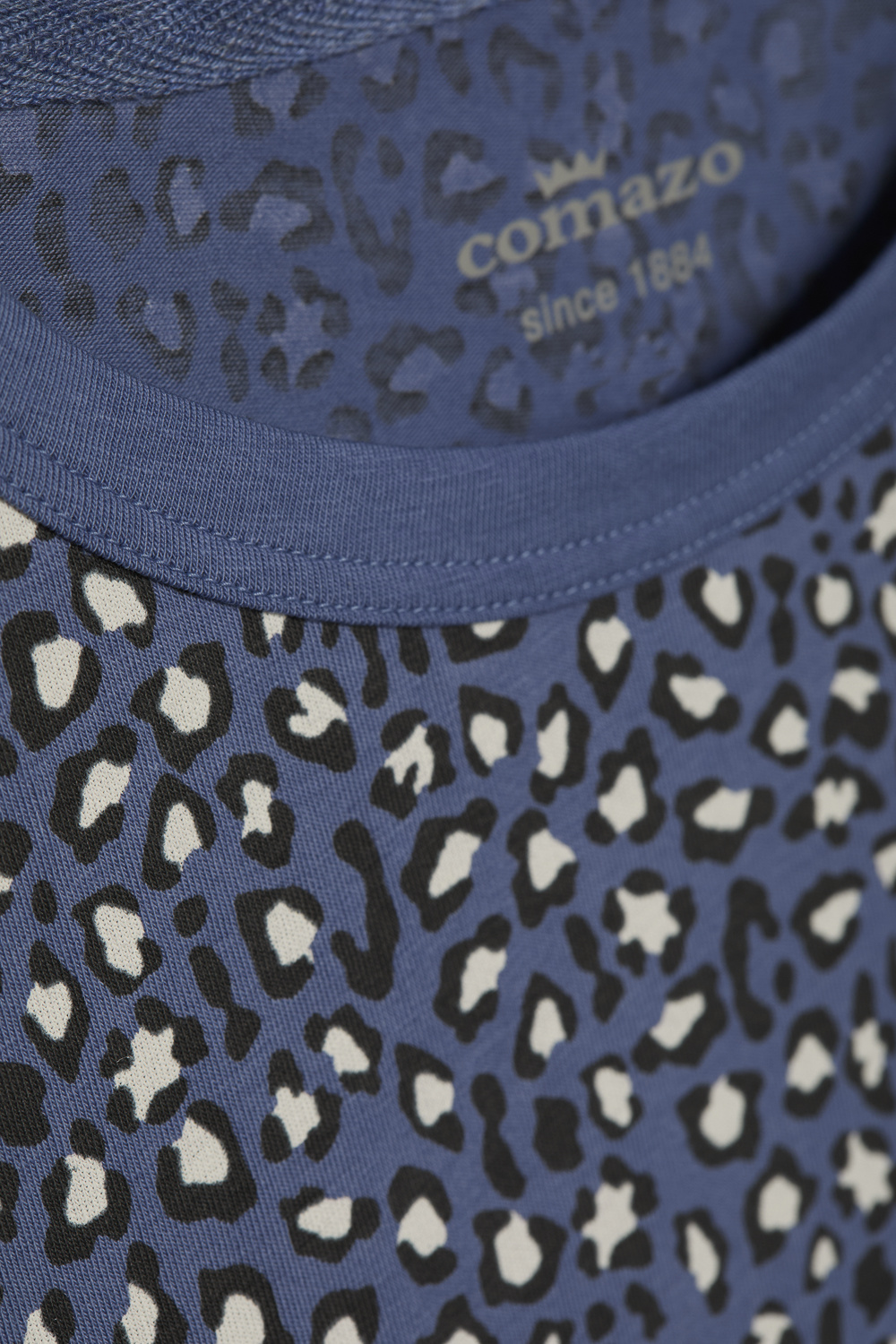 Detail image Comazo women’s short-sleeve shirt with pattern, color jeans leo