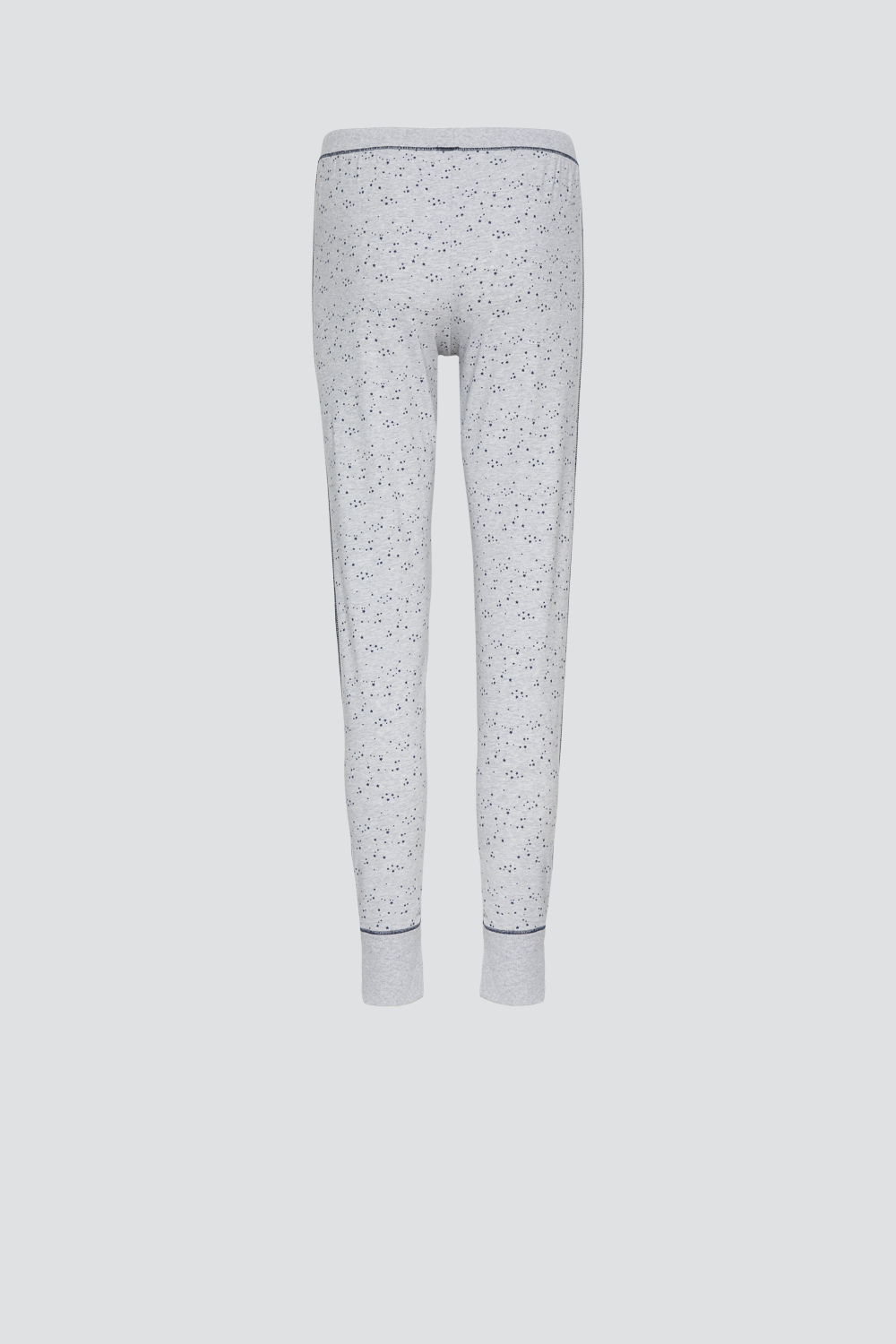 Produktbild Rückansicht Comazo Damen Bündchen-Hose aus Baumwolle in Grau mit Sternen