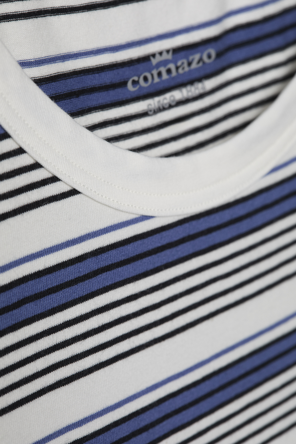 Detailbild Comazo Damen-T-Shirt Farbe Ecru geringelt