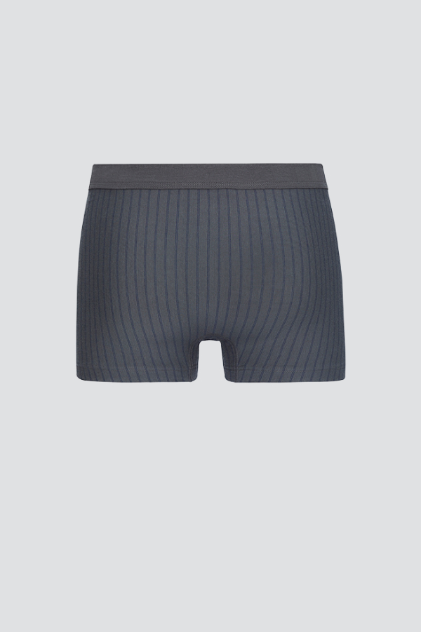 Produktbild Rückansicht Comazo Herren Trunks Farbe Granit mit Streifen aus Baumwolle