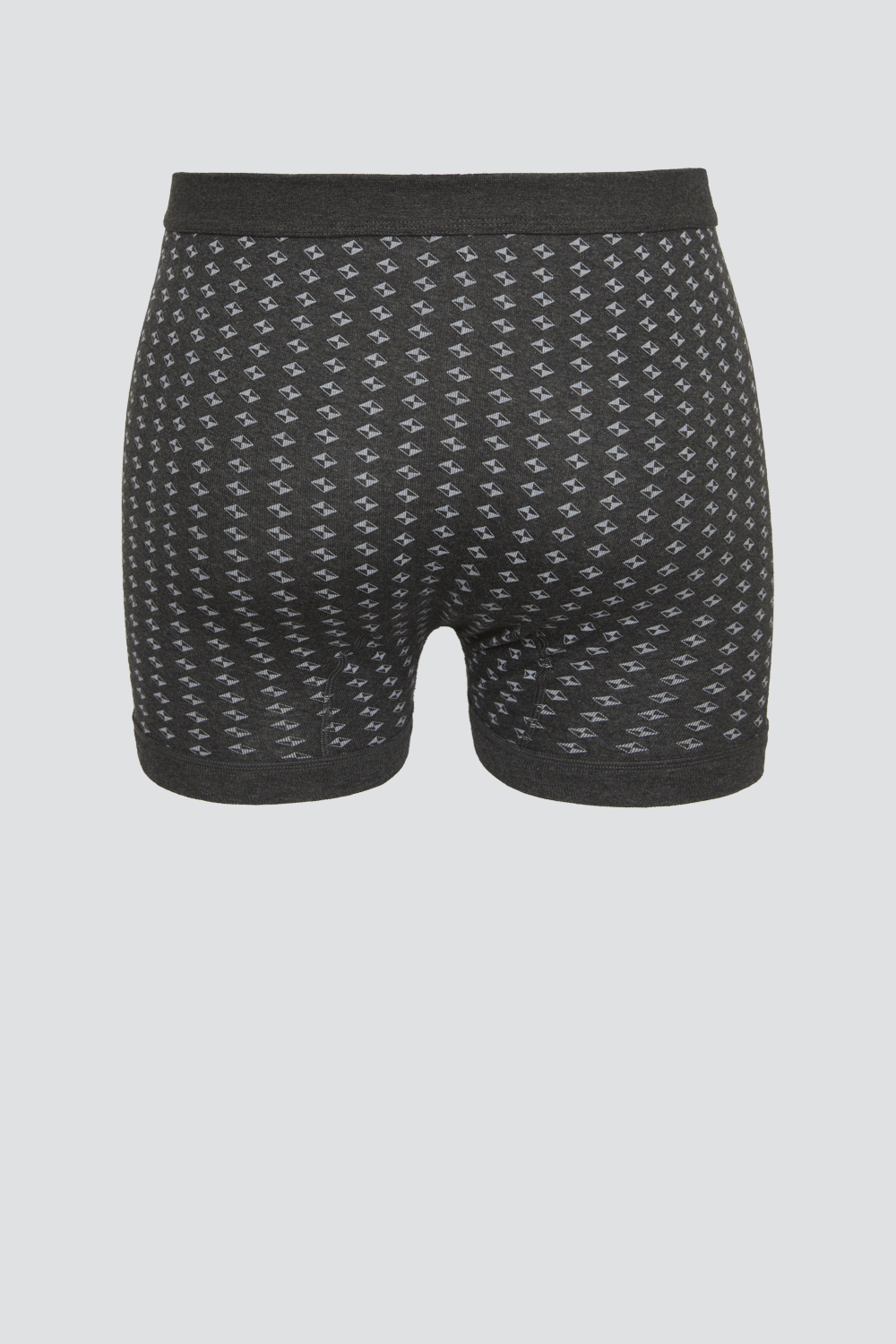 Produktbild Rückansicht Comazo Herren Unterhose kurz mit Eingriff Farbe Dunkelgrau-Melange gemustert