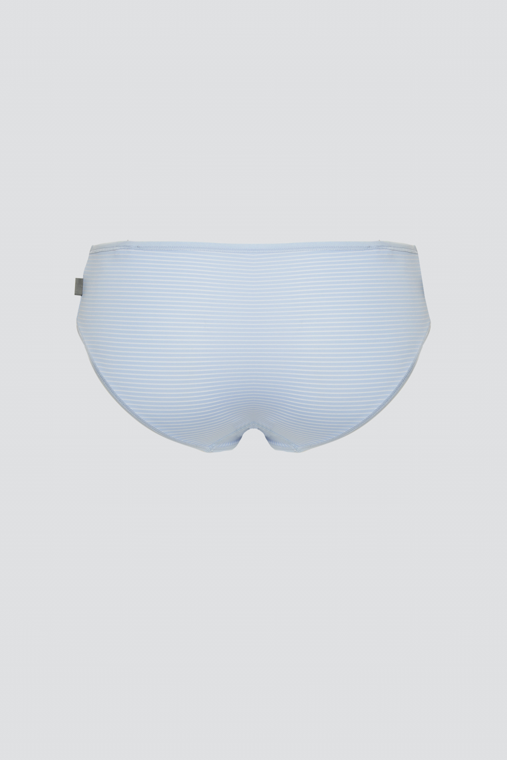 Produktbild Rückansicht Mini-Slip gestreift in der Farbe Bluebell/Weiß mit Zierschleife