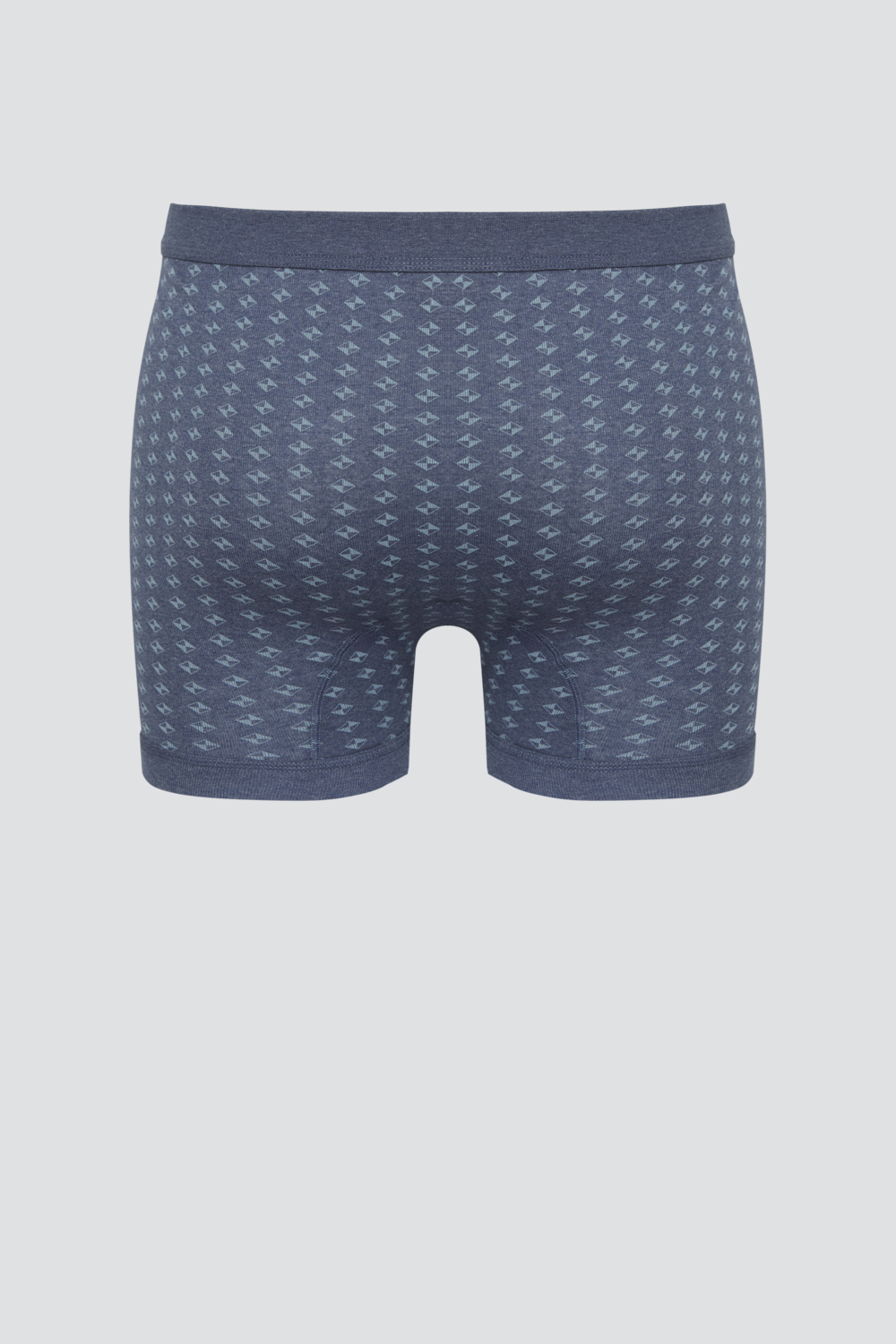 Produktbild Rückansicht Comazo Herren Unterhose kurz mit Eingriff Farbe Blau-Melange gemustert