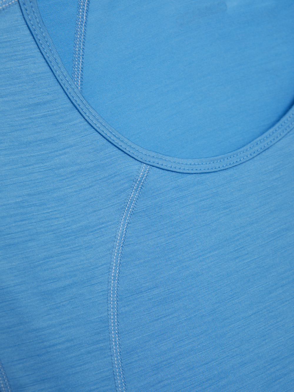 Detailbild Comazo Damen Shirt kurzarm aus Merinowolle Farbe Blau