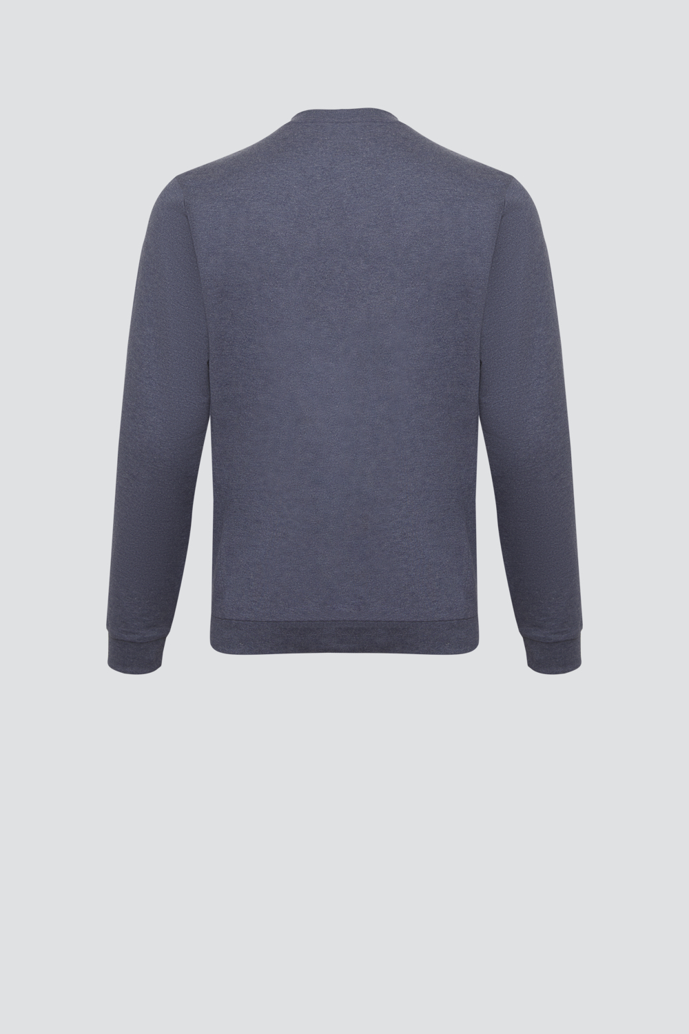 Produktbild Rückansicht Comazo Herren Blouson Jacke mit Reißverschluss Farbe Dunkelblau-Melange