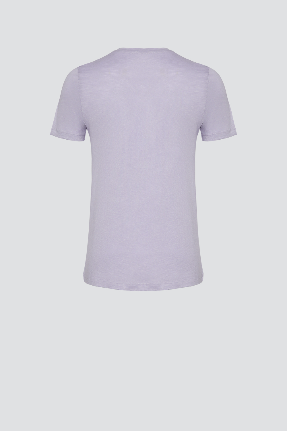 Produktbild Rückansicht Shirt kurzarm aus Flammgarn Farbe Lila