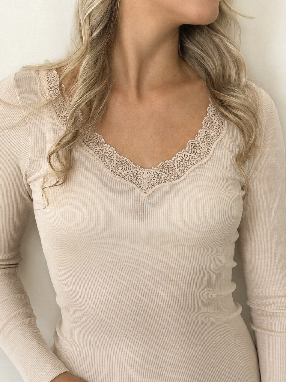 Shirt langarm  aus Merinowolle & Seide