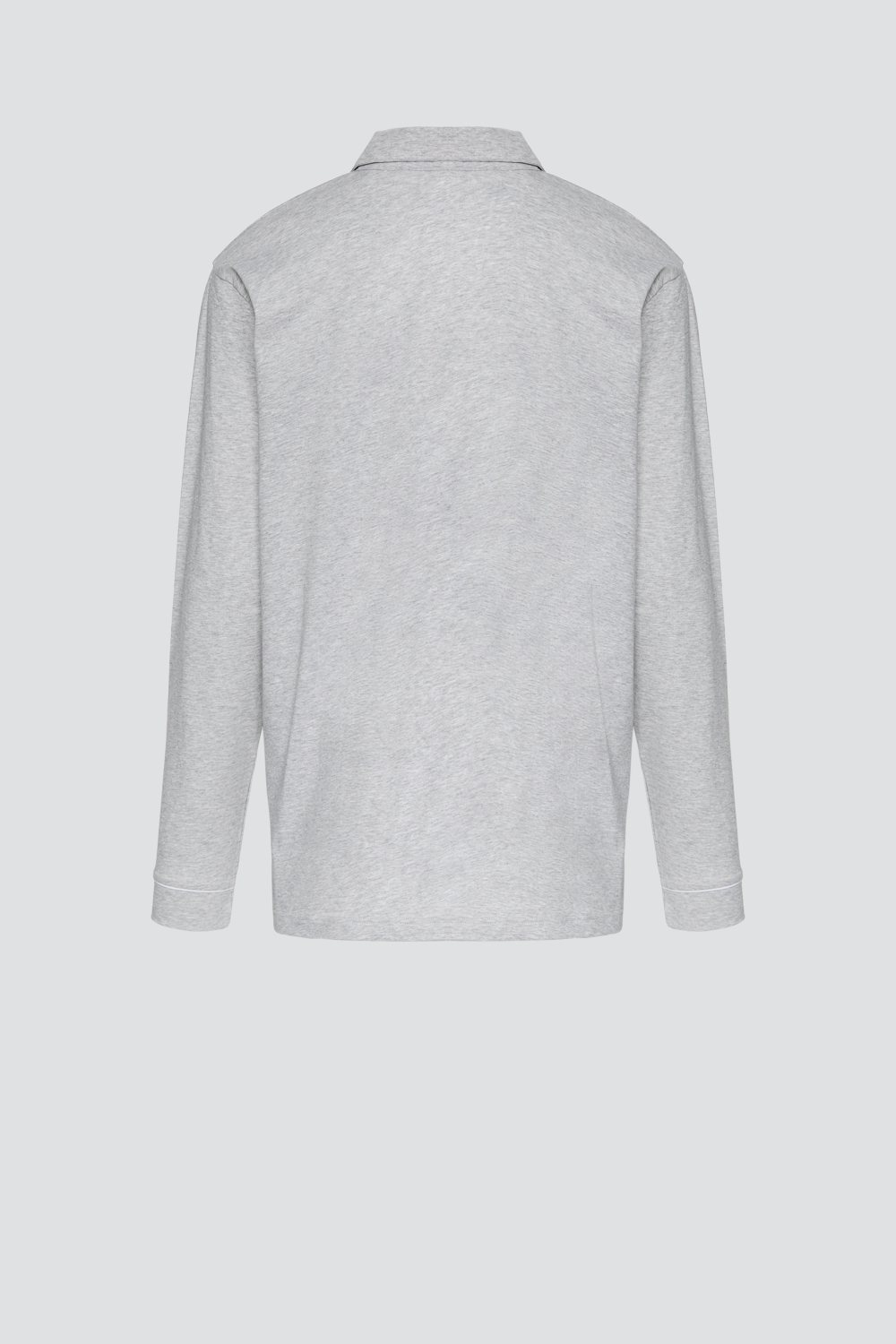 Produktbild Rückansicht Comazo Damen Loungejacke aus 100% Baumwolle Farbe Silber-Melange