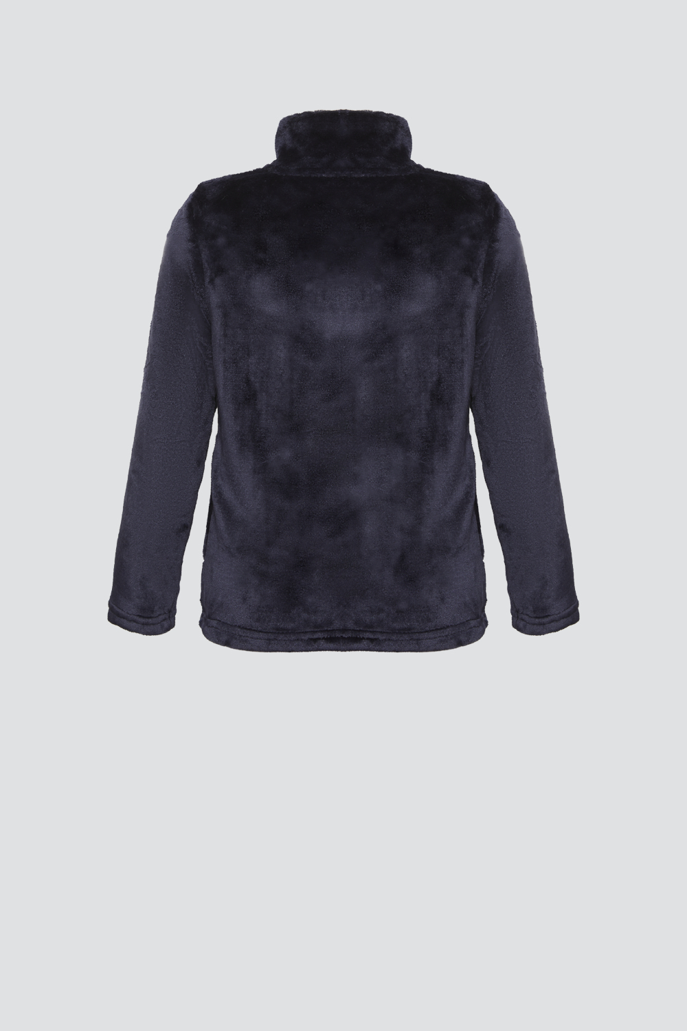 Rückansicht Mädchen Fleecejacke Farbe Indigo