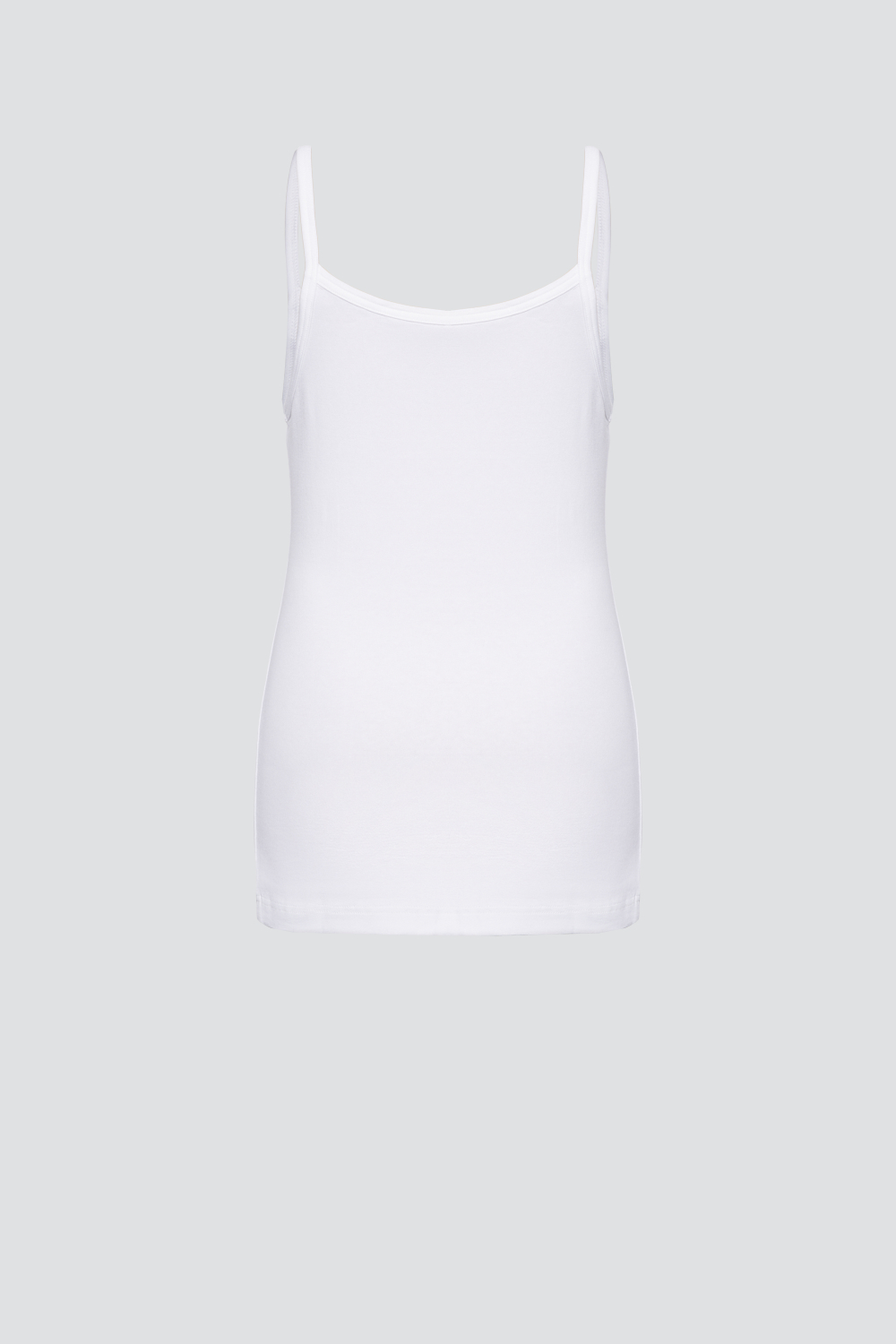 Produktbild Rückansicht Mädchen Unterhemd Spaghettiträger Farbe Weiss