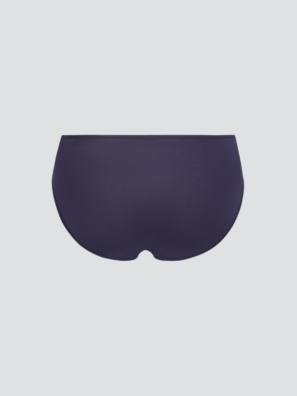 Back view product image: Comazo Jazz Pants in Night Blue made from MicroModal® with elegant jewelry pendant