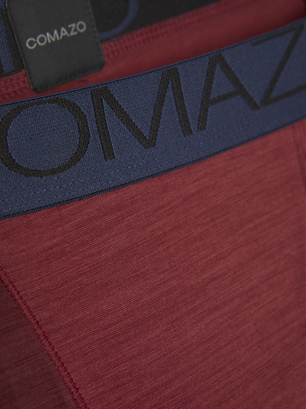 Detailbild Comazo Herren Trunks aus Merinowolle Farbe Merlot/Porto