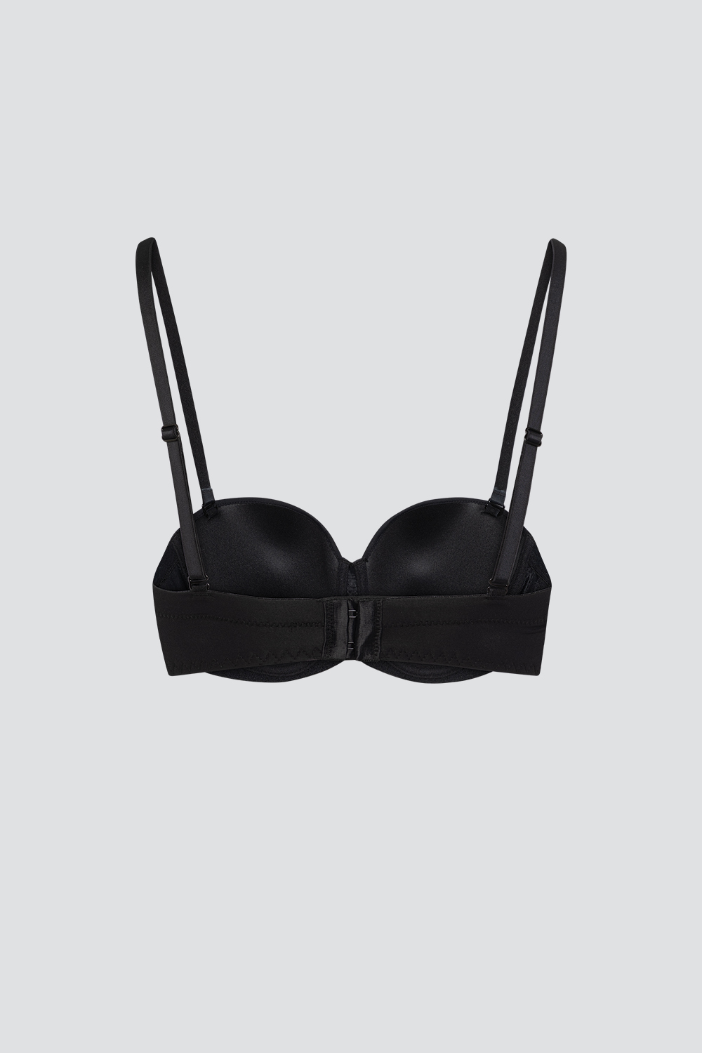 Product image rear view: Comazo women's bandeau bra, color black