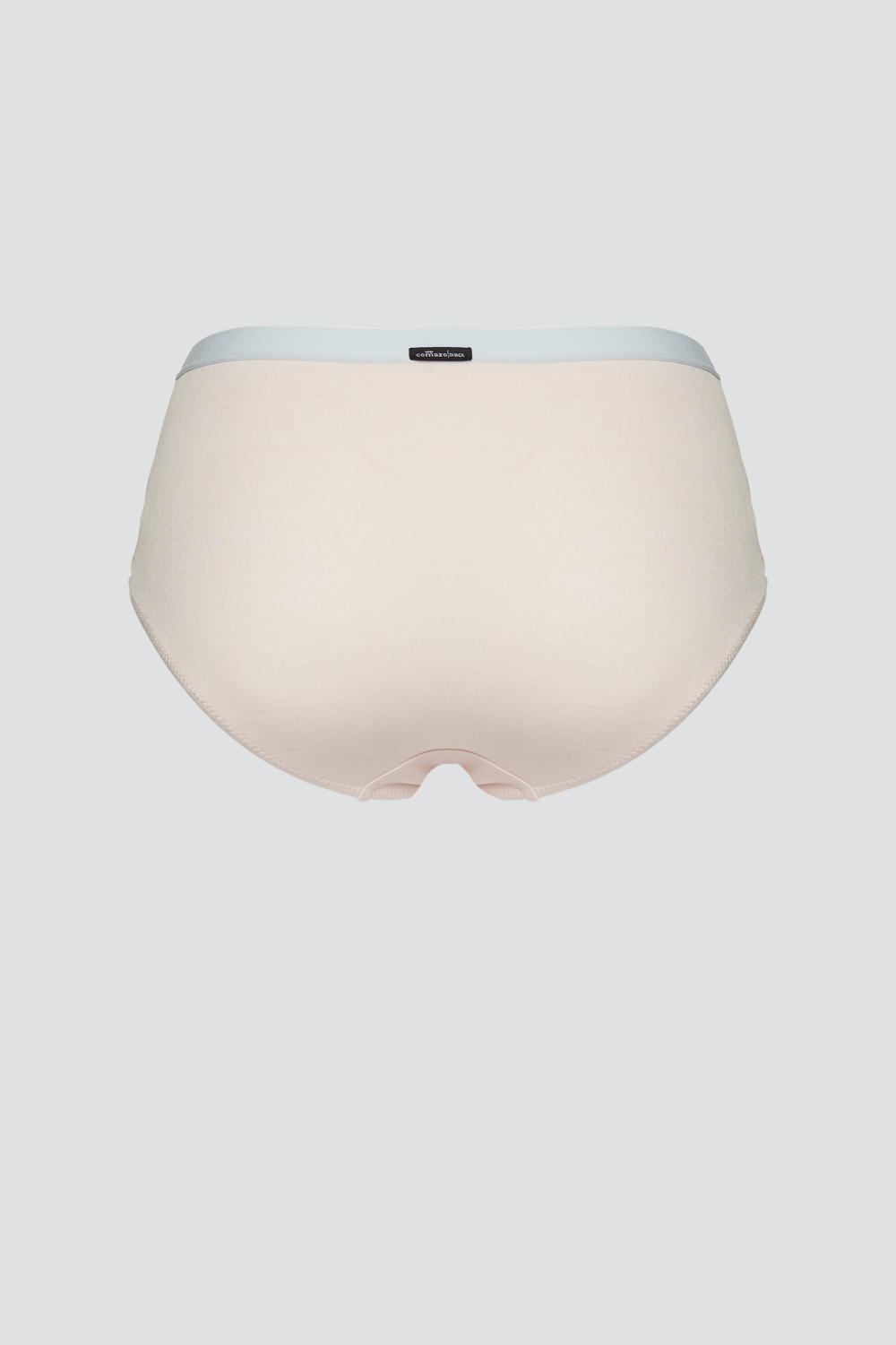 Produktbild Rückansicht Comazo Damen Slip hochtailliert aus Viskose mit Spitze Farbe Puderrosa