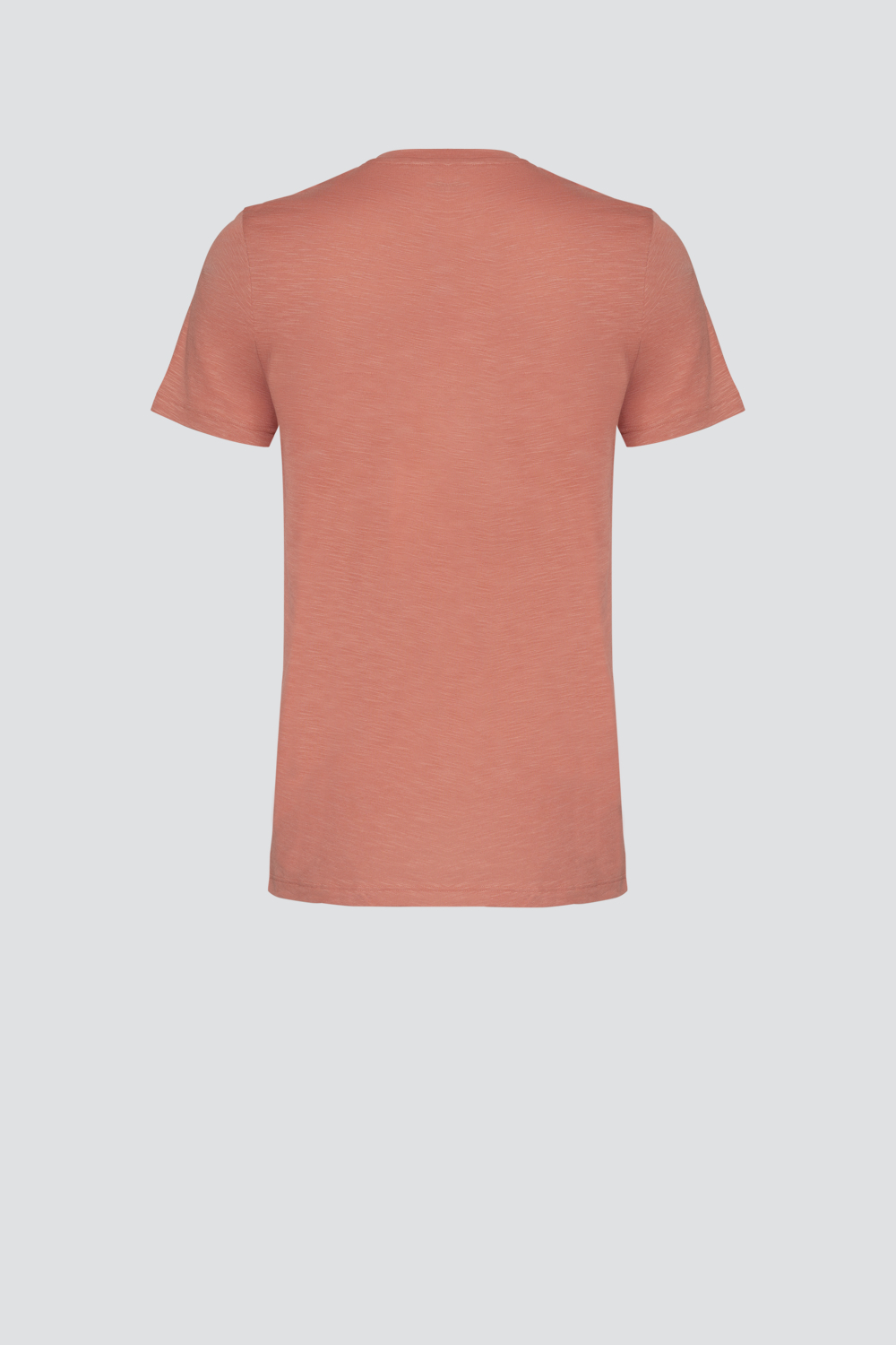 Produktbild Rückansicht Comazo Herren Shirt Rundhals aus Flammgarn Farbe Papaya