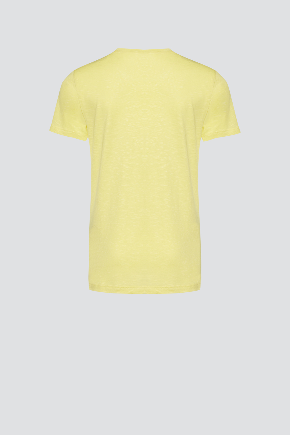 Produktbild Rückansicht Comazo Kinder Shirt Kurzarm aus Flammgarn Farbe Zitronengelb