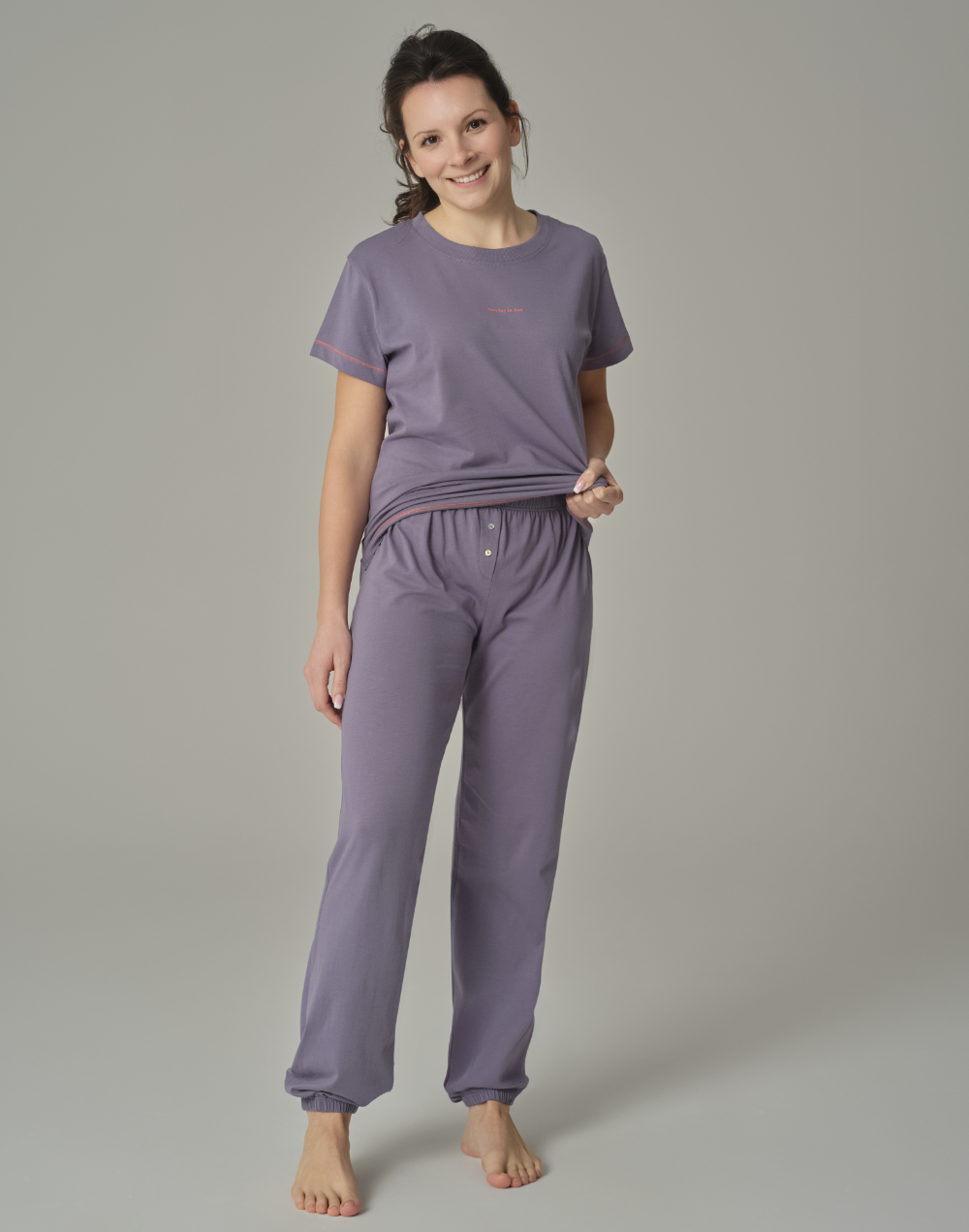 Long cotton sleep pants